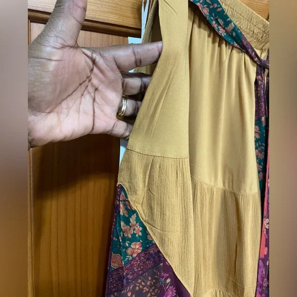 NWT Plus Size Bohemian Patchwork Maxi Skirt - Picture 5 of 6